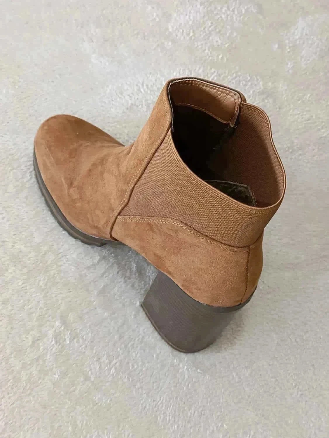 Botins castanhos com salto quadrado 39 – photo 4
